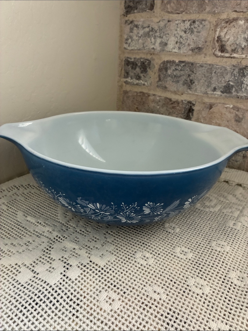 Vintage Pyrex 444 ColonialMist 4 Quart Cinderella Bowl